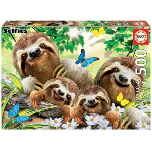 EDUCA 500 PIECE SELFIES SLOTH FAMILY PUZZLE (18450)