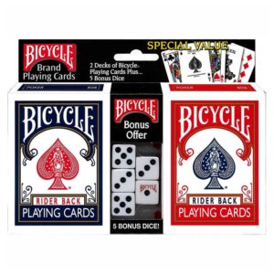 BICYCLE POKER DOUBLE SET WITH DICE
