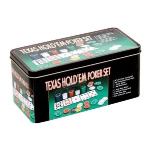 TEXAS HOLD EM POKER SET IN TIN