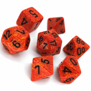 CHESSEX 25303 SPECKLED POLYHEDRAL 7 DICE SET FIRE
