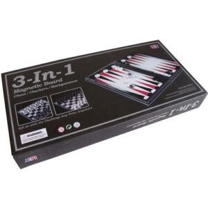 UB 3-IN-1 MAGNETIC 14" CHESS/CHECK/BACKGAMMON
