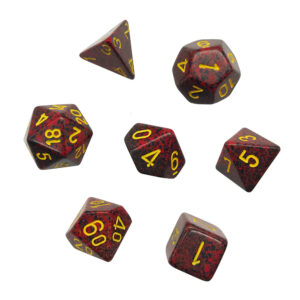 CHESSEX 25323 SPECKLED POLYHEDRAL 7 DICE SET MERCURY RED