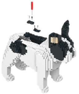 Jekca - Dachshund 01S-M02 - Lego - Sculpture - Construction - 4D - Brick  Animals - Toys - Avvenice