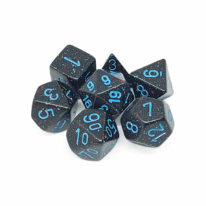 CHESSEX 25338 SPECKLED POLYHEDRAL 7 DICE SET BLUE STARS
