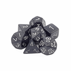 CHESSEX 27428 BOREALIS 2 POLYHEDRAL 7 DICE SET SMOKE/SILVER