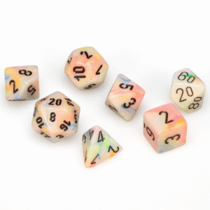 CHESSEX 27442 FESTIVE POLYHEDRAL 7 DICE SET CIRCUS/BLACK