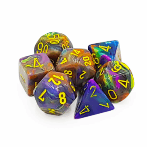 CHESSEX 27449 FESTIVE POLYHEDRAL 7 DICE SET RIO/YELLOW