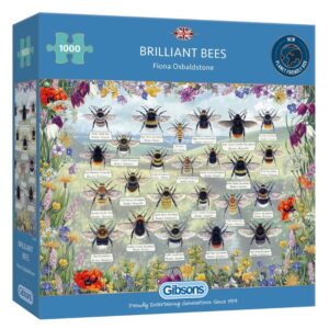 GIBSONS 1000 PIECE PUZZLE BRILLIANT BEES PUZZLE