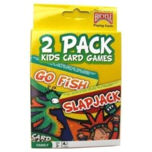 BICYCLE 2 PACK KIDS CARD GAMES YELLOW - GO FISH & SLAPJACK