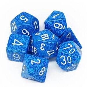 CHESSEX 25306 SPECKLED POLYHEDRAL 7 DICE SET WATER