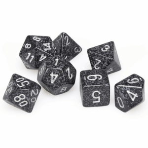 CHESSEX 25318 SPECKLED POLYHEDRAL 7 DICE SET NINJA