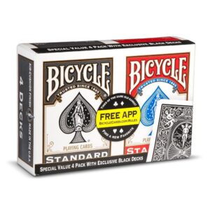 BICYCLE CARDS POKER 4 PACK