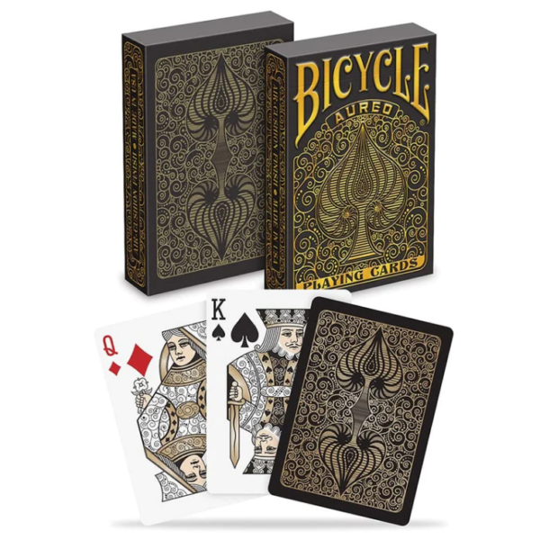 BICYCLE POKER AUREO BLACK PLAYING CARDS - Image 4