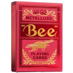BEE METALLUXE RED PLAYING CARDS
