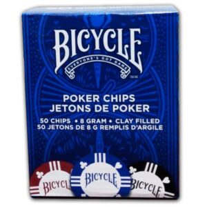 BICYCLE 50 POKER CHIPS 8GM CLAY