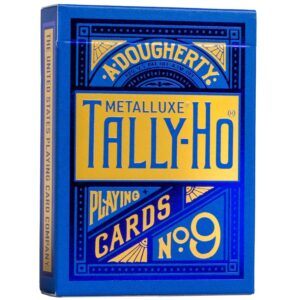 TALLY HO METALLUXE BLUE PLAYING CARDS