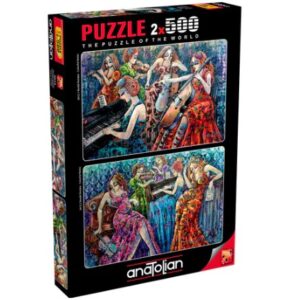 ANATOLIAN 2x500 PIECE COLOURFUL NOTES PUZZLES