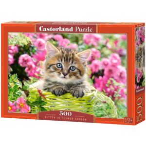 CASTORLAND 500 PIECE KITTEN IN FLOWER GARDEN
