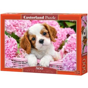 CASTORLAND 500 PIECE PUP IN PINK FLOWERS