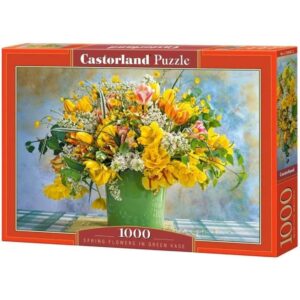 CASTORLAND 1000 PIECE SPRING FLOWERS IN GREEN VASE