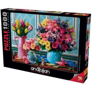 ANATOLIAN 1000 PIECE FLOWERS IN VASES (1130)