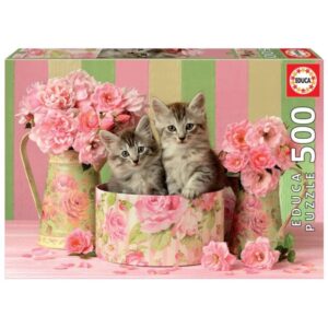 EDUCA 500 PIECE KITTENS WITH ROSES (17960)
