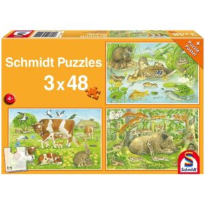 SCHMIDT 3x48 PIECE ANIMAL FAMILIES