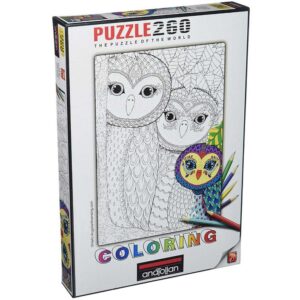 ANATOLIAN 260 PIECE COLOURING OWLS FAMILY