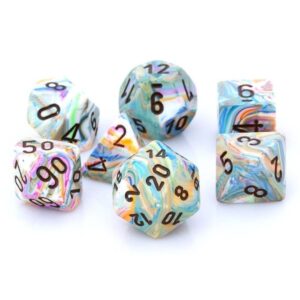 CHESSEX 27441 FESTIVE POLYHEDRAL 7 DICE SET VIBRANT/BROWN