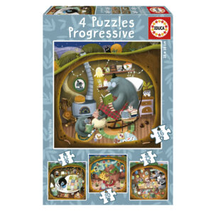 EDUCA 4 IN 1 PROGRESSIVE PUZZLES FOREST TALES