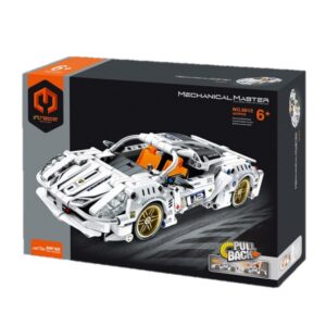 IM MASTER 437 PIECE PULL BACK SUPER CAR WHITE