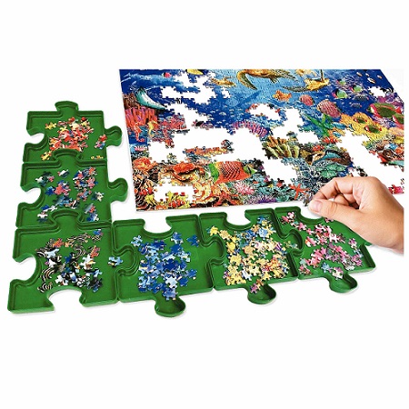 Trefl Puzzle Sorter - 6 Container Storage System For Jigsaw Puzzles With Anti-Reflective Surface