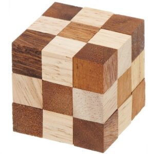 PHILOS WOOD PUZZLE CUBE SNAKE SMALL