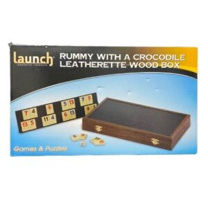 LAUNCH RUMMY CROCODILE WOOD BOX
