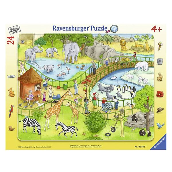 RAVENSBURGER 24 PIECE TRAY FUN AT THE ZOO