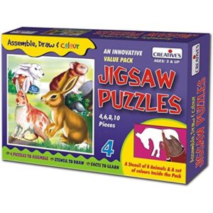 CREATIVES ASSEMBLE DRAW & COLOUR HARES RABBITS No4