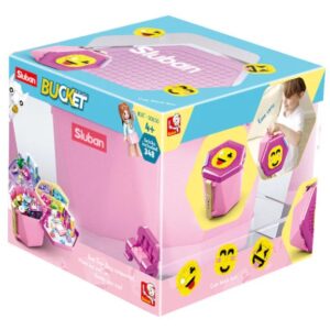 SLUBAN 348PC BUCKET BRICKS PINK (M38-B0830)