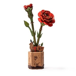 ROBOTIME WOOD BLOOM RED CARNATION