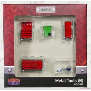 AMERICAN DIORAMA 1:64 ACCESSORIES SET: METAL TOOLS SET B (AD-2411)