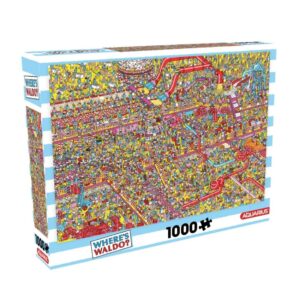 AQUARIUS 1000 PIECE WHERES WALDO CAKE FACTORY