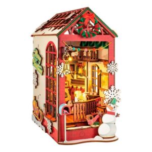 ROBOTIME DIY BOOKENDS KIT CHRISTMAS INDOOR SCENE