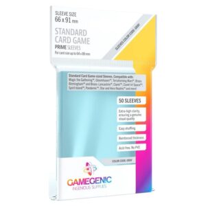 GAMEGENIC BOARD GAME SIZE CODE GRAY STANDARD SIZE (66mm x 91mm) (50)