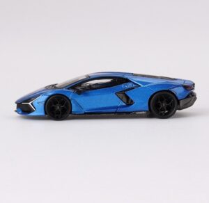 Modelo de coche fundido a presión compatible con Mini GT 1:64 Lamborghini Revuelto Blu Eleos MGT00748