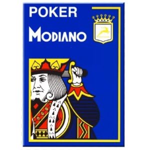 MODIANO POKER CARDS BLUE 100% PLASTIC