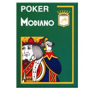 MODIANO POKER CARDS GREEN 100% PLASTIC