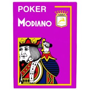 MODIANO POKER CARDS PURPLE 100% PLASTIC