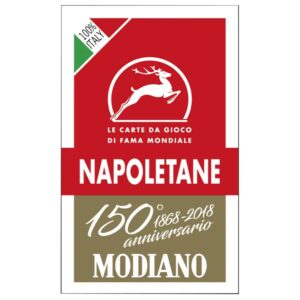 MODIANO NAPOLETANE CARDS RED 100% PLASTIC