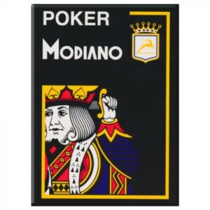 MODIANO POKER CARDS BLACK 100% PLASTIC