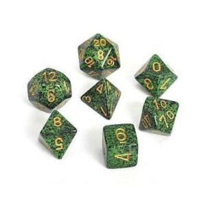 CHESSEX 25335 SPECKLED POLYHEDRAL 7 DICE SET GOLDEN RECON