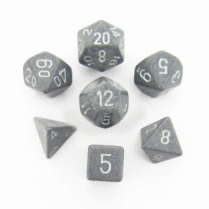 CHESSEX 25340 SPECKLED POLYHEDRAL 7 DICE SET HI-TECH GREY